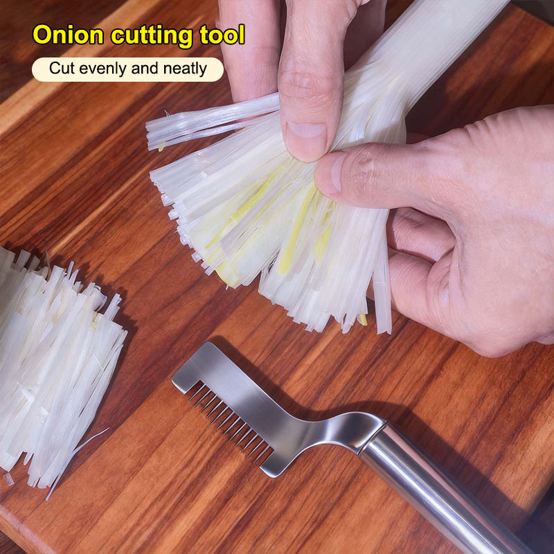 Kitchen Gadgets Essential - Innovative Stainless Steel Scallion Cutter Green