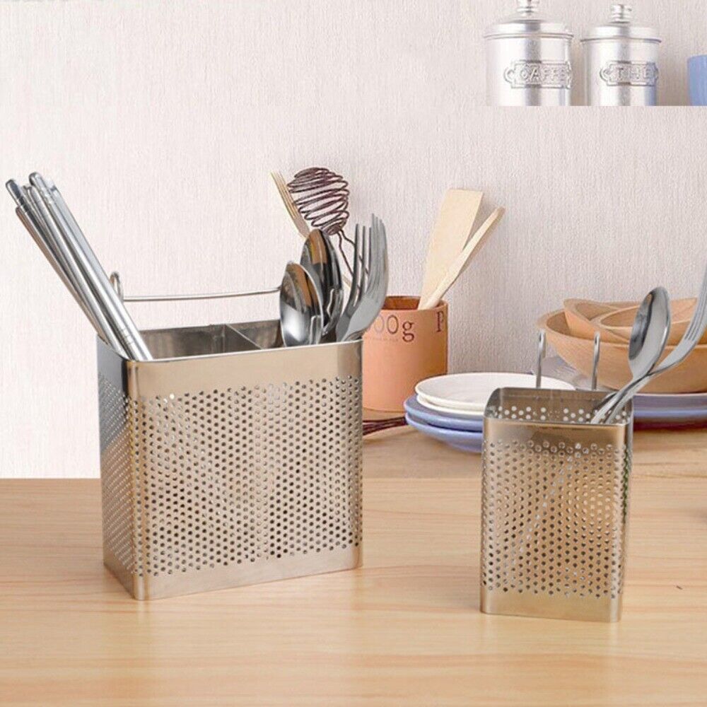 Kitchen Gadgets Holder - Hanging Stainless Steel Chopsticks Fork Spoon