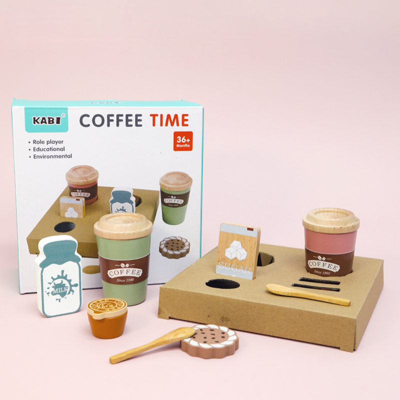 Kitchen Gadgets For Kids - Kids Wooden Coffee Toy Set Toddler