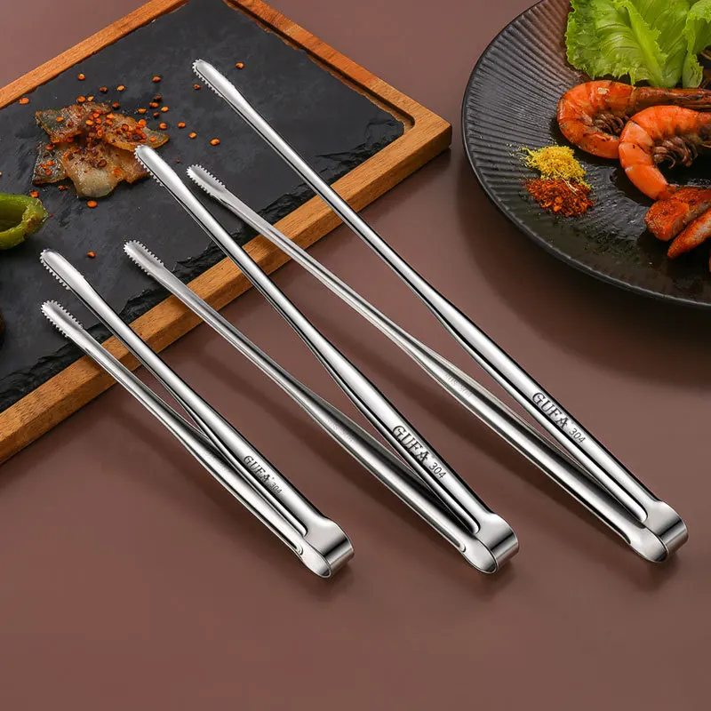 Kitchen Gadgets Japanese - Stainless steel barbecue tongs Japanese bread