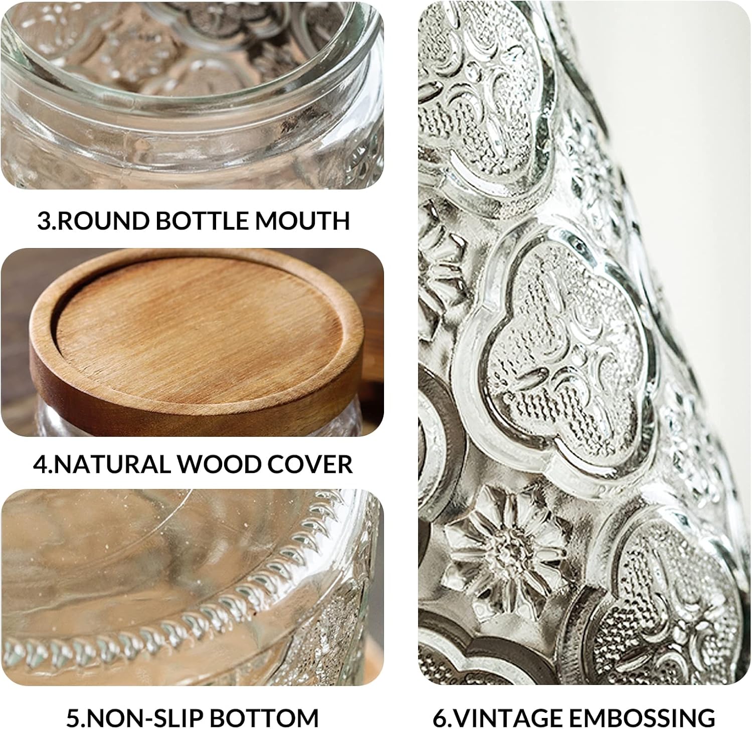 35oz/1000ml Glass Storage Jars - Food Storage Containers のレビューと価格