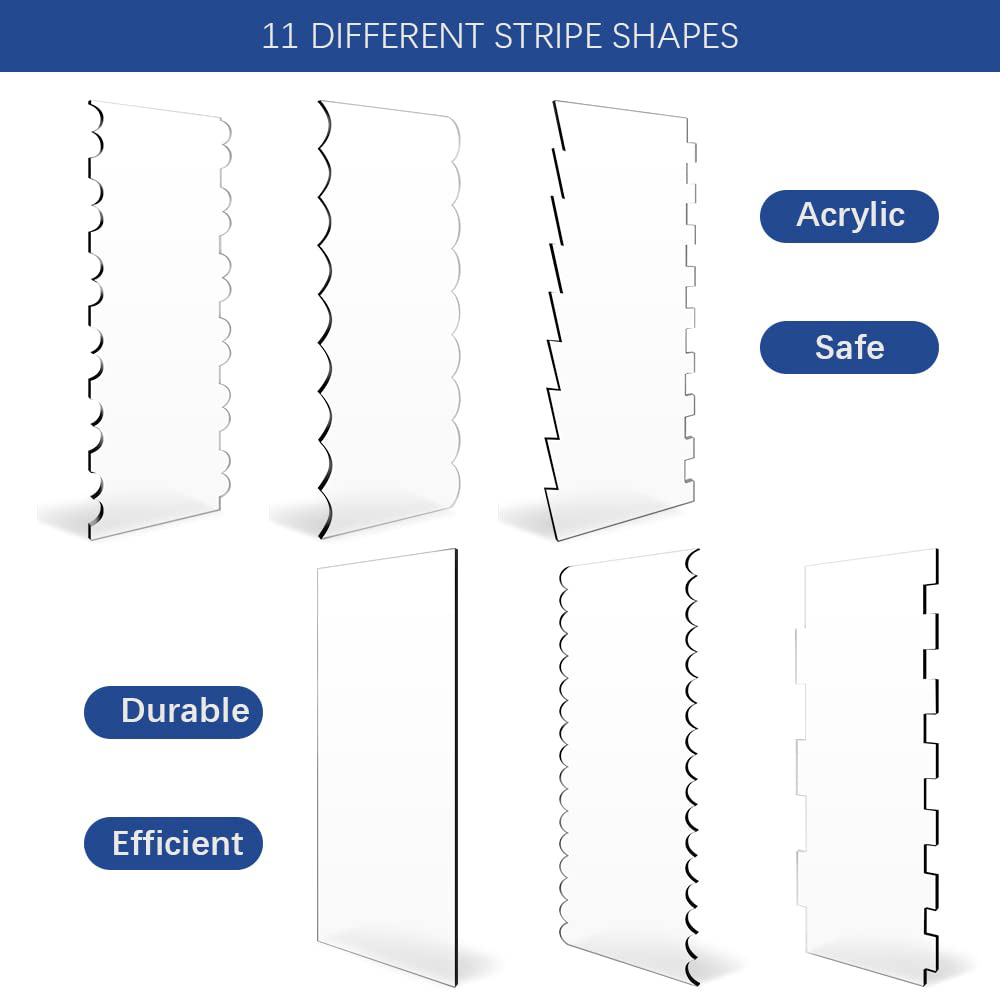 2pcs Acrylic Cake Scraper Set  - Cake Decorating Turntable のレビューと価格
