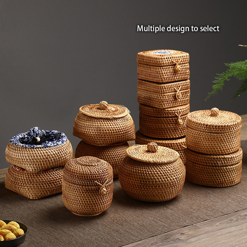 Handwoven Rattan Storage Box W - Kitchen Gadgets In Japan のレビューと価格