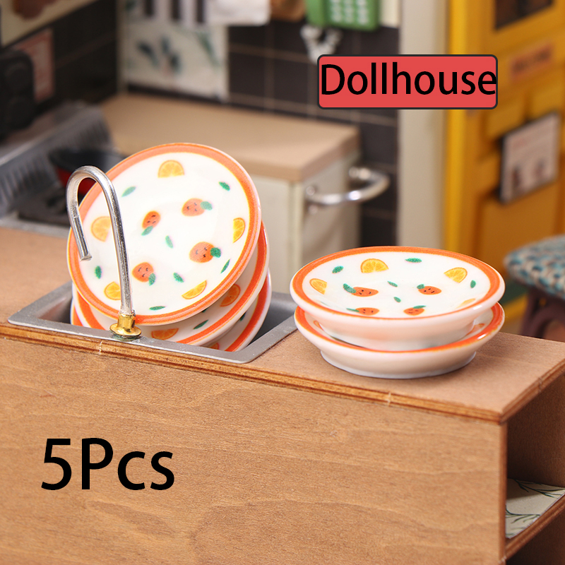 5Pcs 1/12 Dollhouse Mini Plate - Kitchen Gadgets Best のレビューと価格