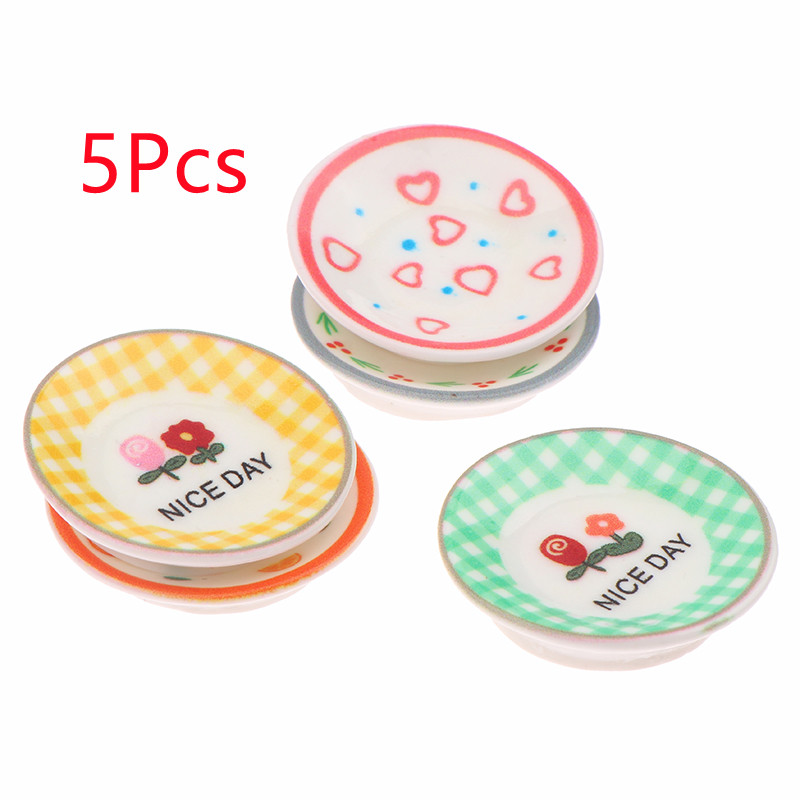 5Pcs 1/12 Dollhouse Mini Plate - Kitchen Gadgets Best のレビューと価格