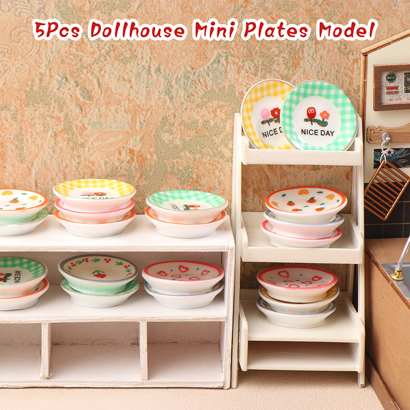 5Pcs 1/12 Dollhouse Mini Plate - Kitchen Gadgets Best のレビューと価格