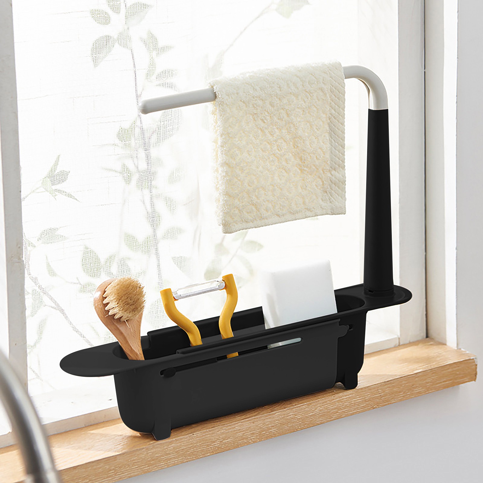 elescopic Sink Shelf Drainer R - Kitchen Gadgets Holder のレビューと価格