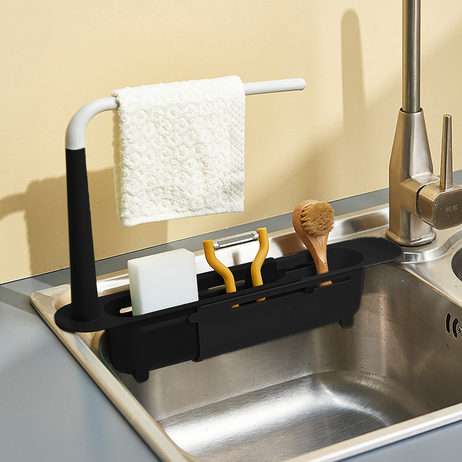 elescopic Sink Shelf Drainer R - Kitchen Gadgets Holder のレビューと価格