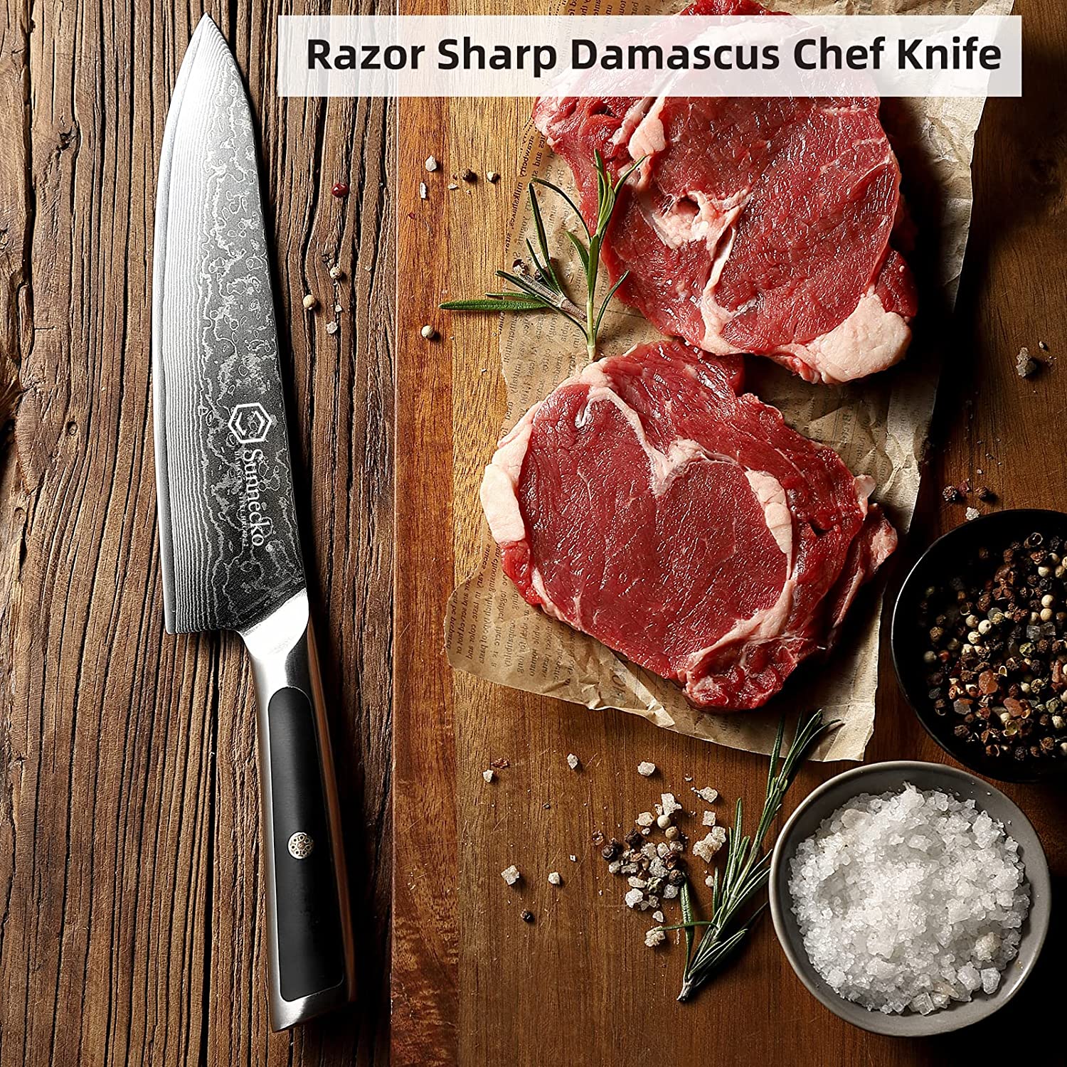 Sunnecko Damascus Steel Kitche - Kitchen Gadgets Japanese のレビューと価格