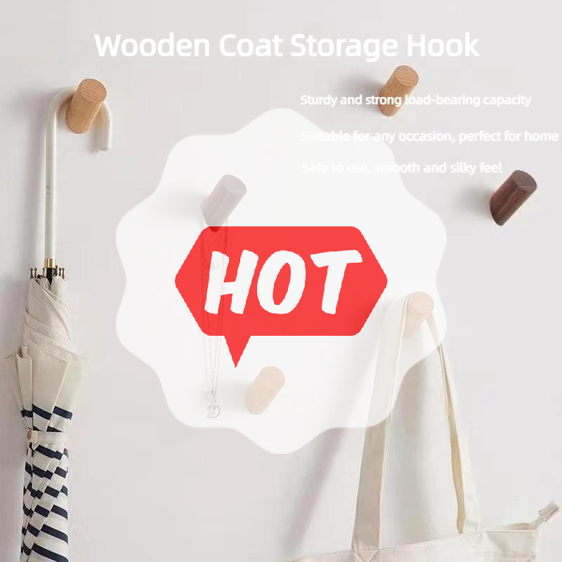 Wall Hanger Wood Hook Beech Ho - Kitchen Gadgets Holder のレビューと価格