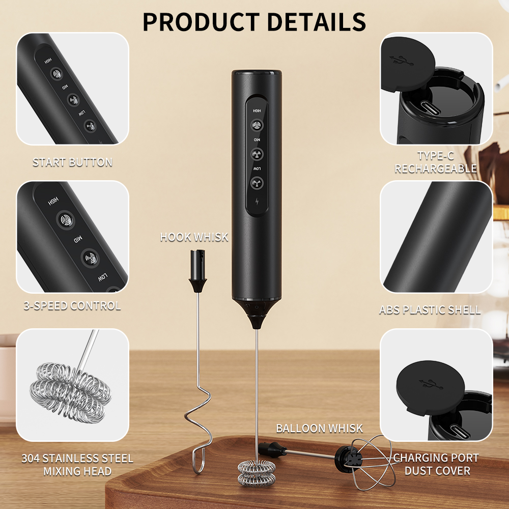 3 in 1 Electric Handheld Milk  - Kitchen Gadgets Best のレビューと価格