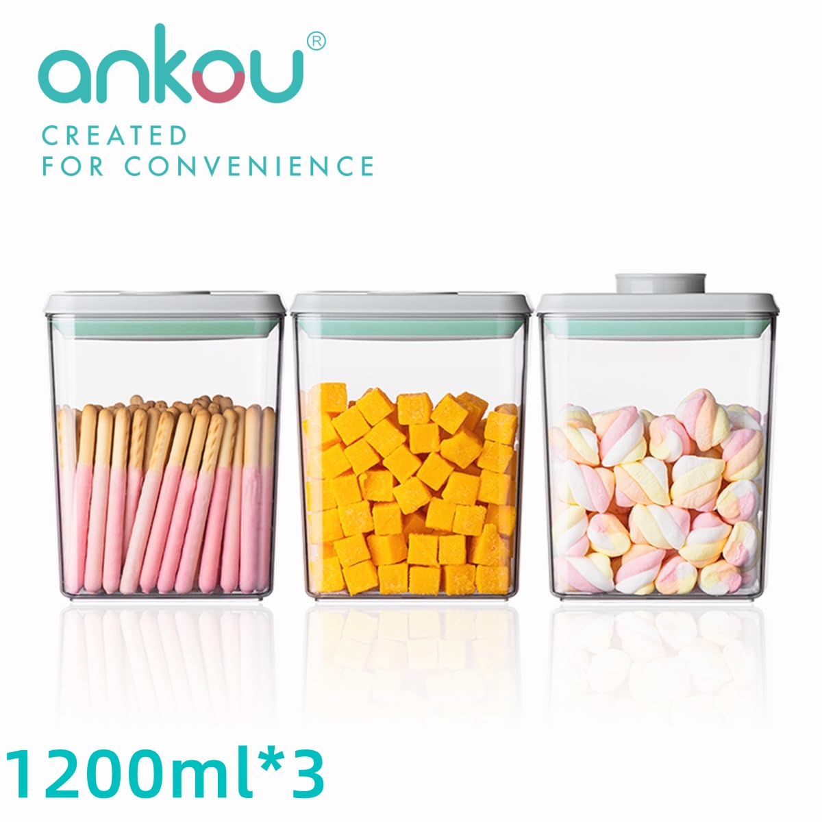Ankou 3Pcs 1.2L Pop Airtight F - Food Storage Containers のレビューと価格