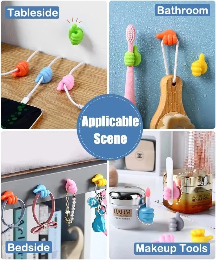 Silicone Thumb Wall Hook Cable - Kitchen Gadgets Holder のレビューと価格