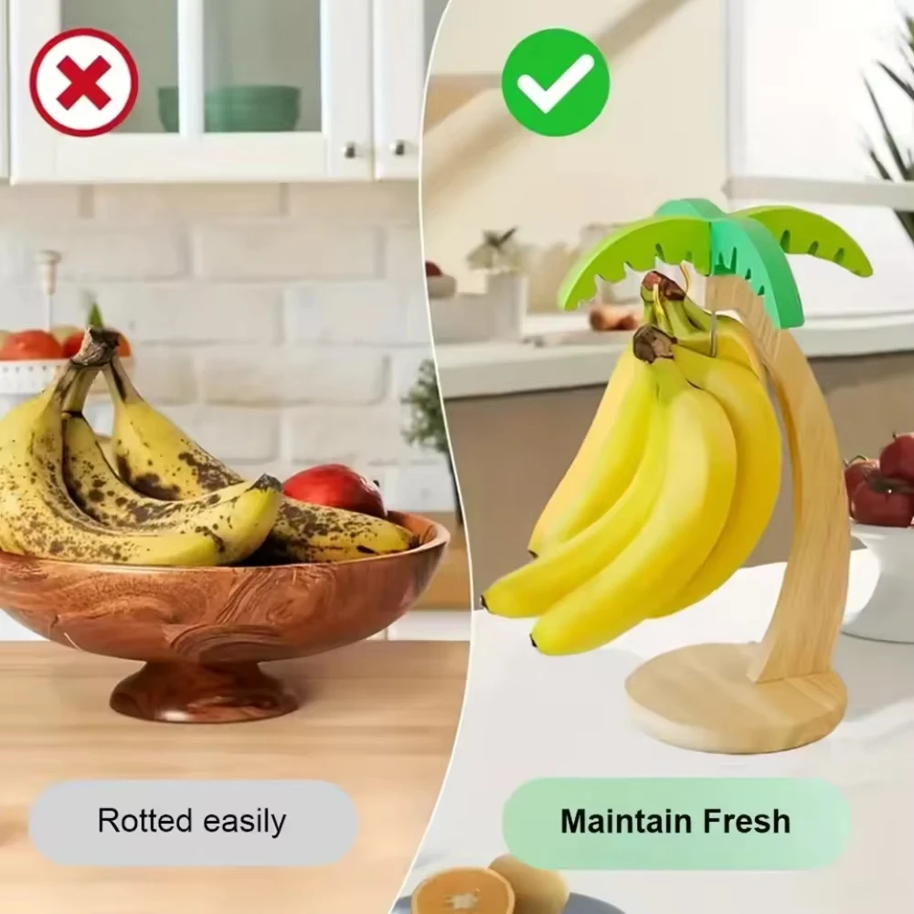 Wooden Banana Holder Stand Kee - Kitchen Gadgets Holder のレビューと価格