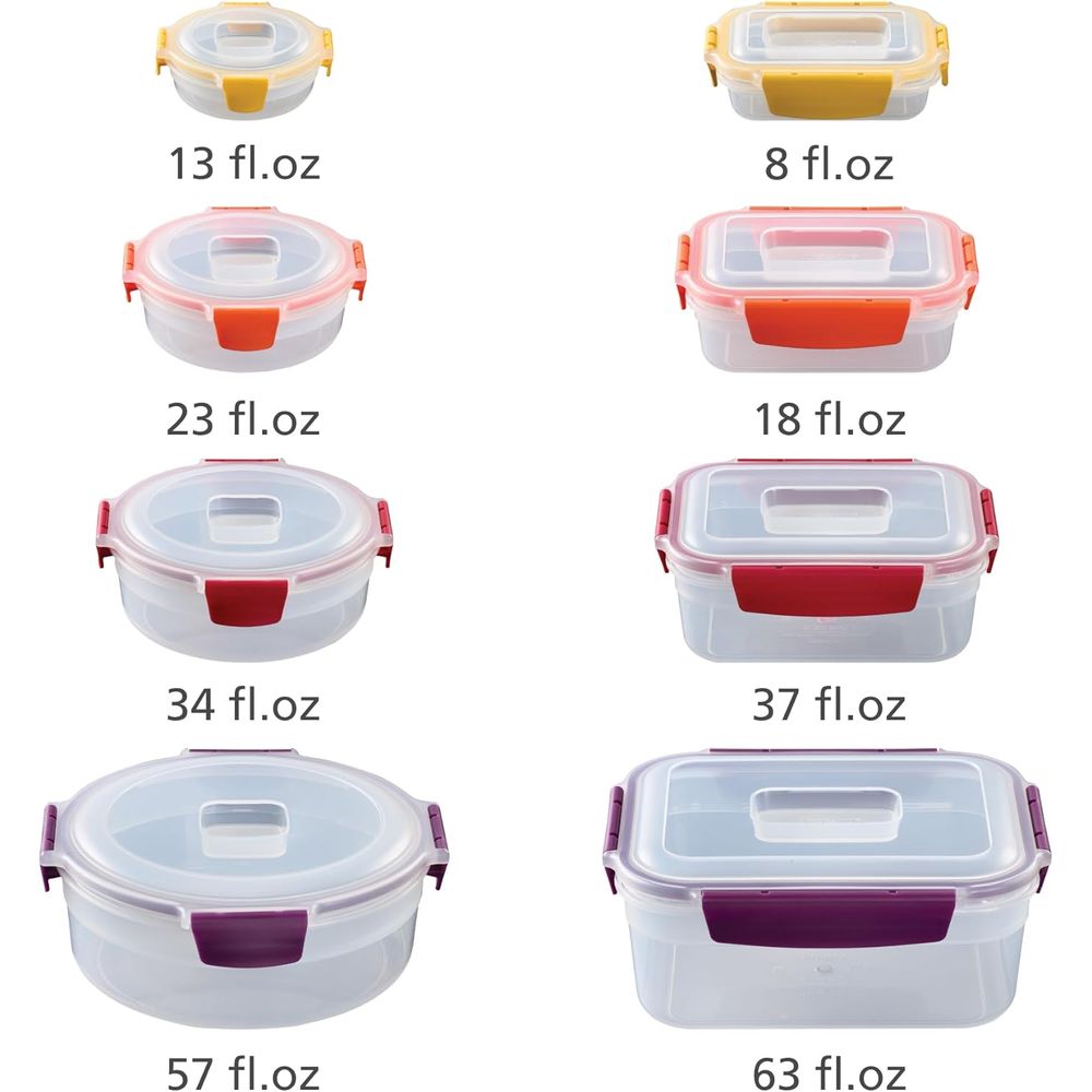 16-piece Plastic BPA Free Food - Food Storage Containers のレビューと価格
