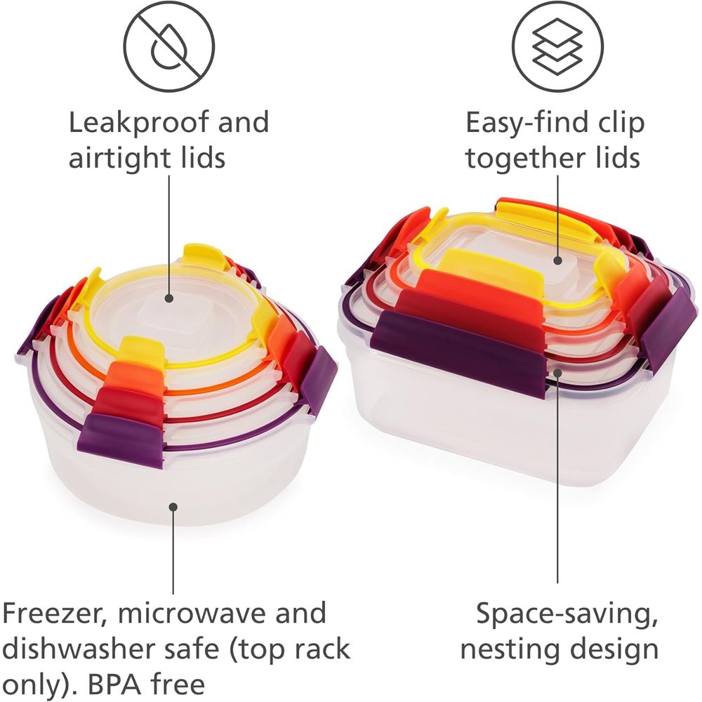 16-piece Plastic BPA Free Food - Food Storage Containers のレビューと価格
