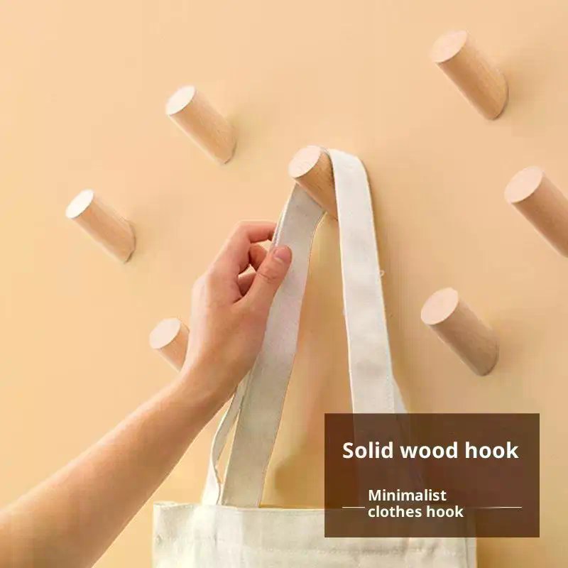 Wall Hanger Wood Hook Beech Ho - Kitchen Gadgets Holder のレビューと価格