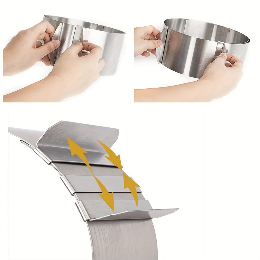 1pc Adjustable Cake Ring Mold  - Cake Decorating Turntable のレビューと価格