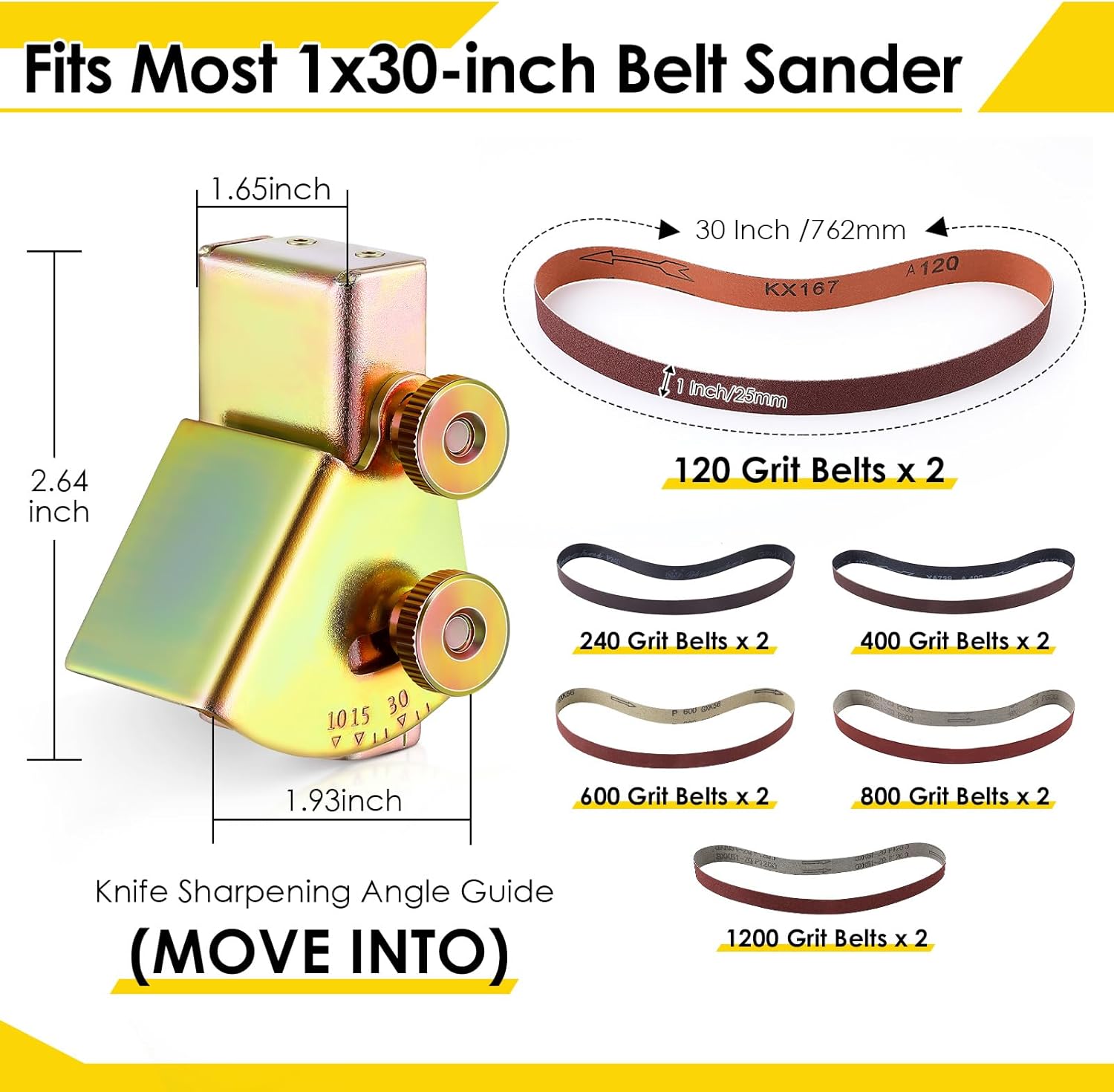 12 Pack 1x30 Sanding Belts wit - Knife Sharpener のレビューと価格
