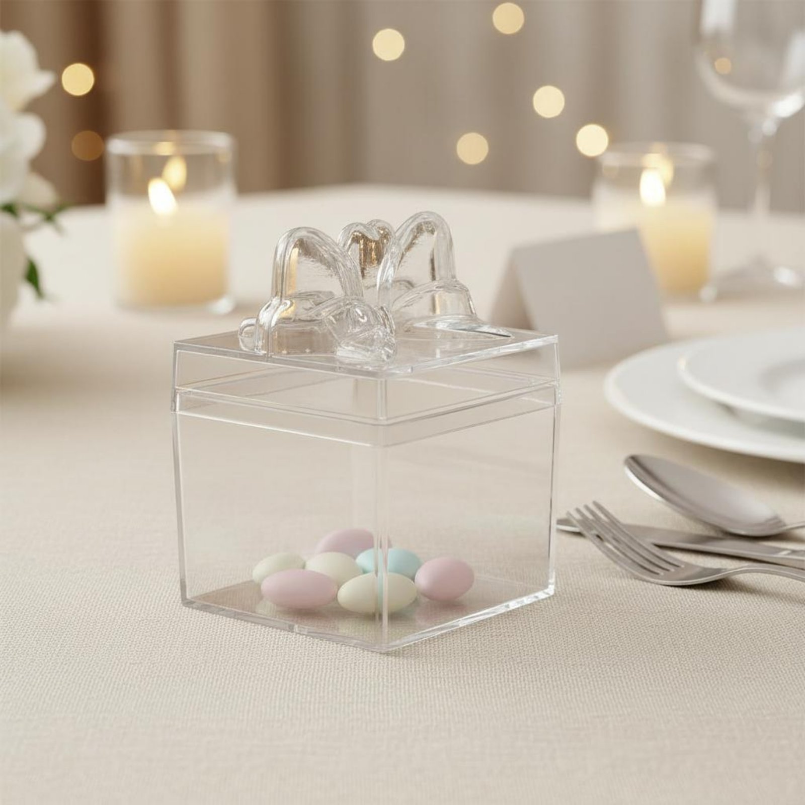 Clear Plastic Candy Box with R - Food Storage Containers のレビューと価格