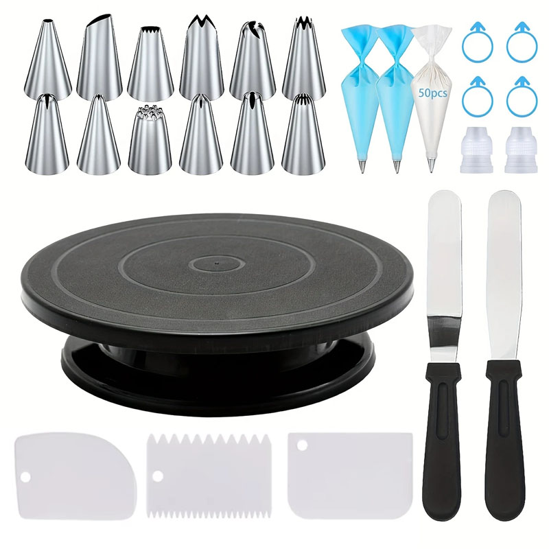 76-Piece Cake Decorating Tool  - Cake Decorating Turntable のレビューと価格