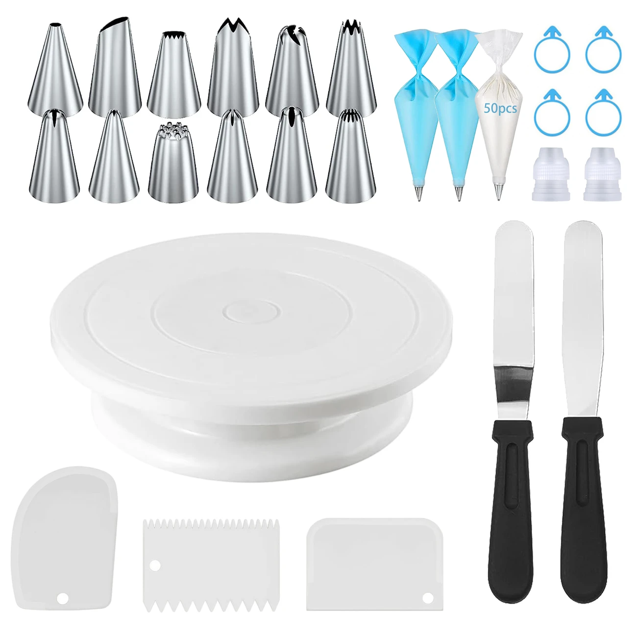 76-Piece Cake Decorating Tool  - Cake Decorating Turntable のレビューと価格