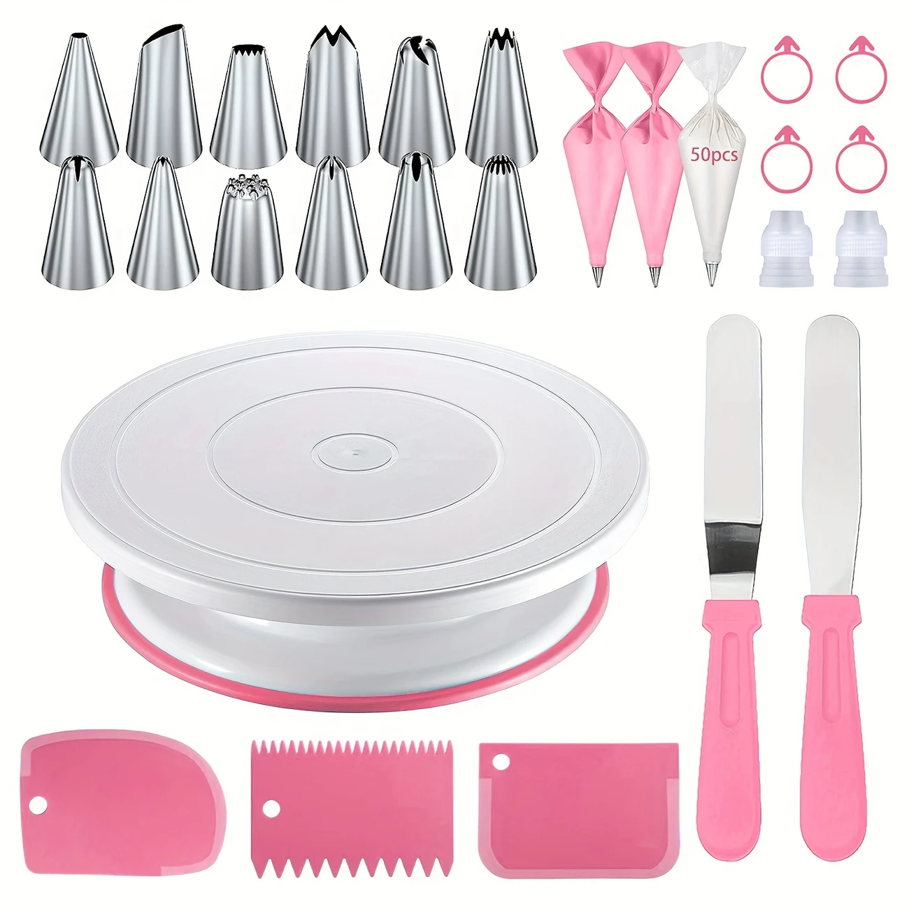 76-Piece Cake Decorating Tool  - Cake Decorating Turntable のレビューと価格