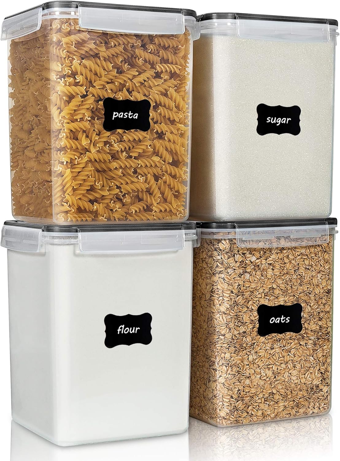 4 PCS Large Food Storage Conta - Food Storage Containers のレビューと価格