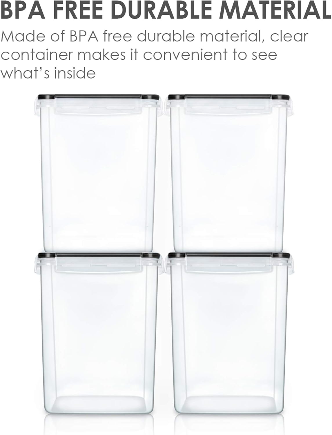 4 PCS Large Food Storage Conta - Food Storage Containers のレビューと価格