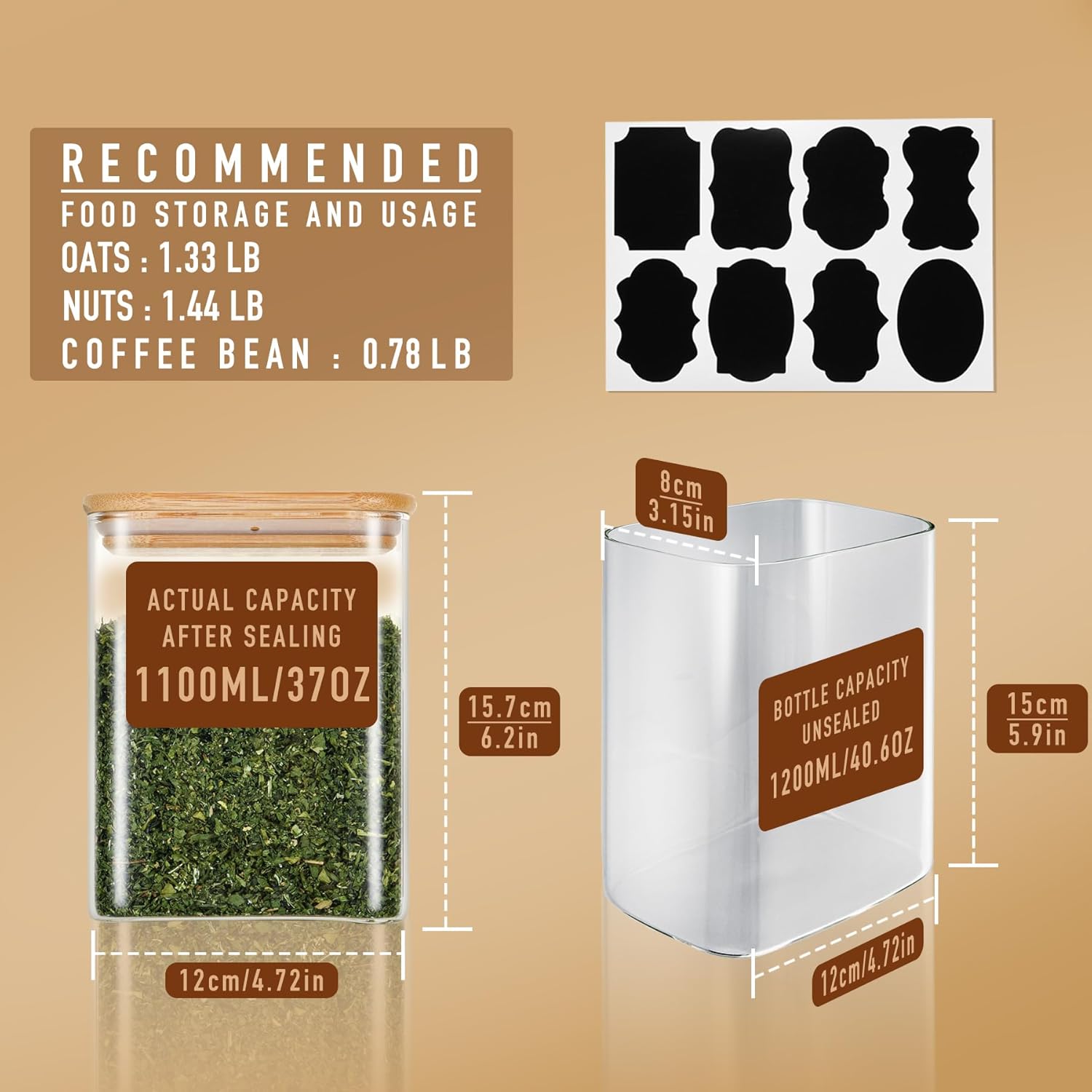 37oz Rectangle Airtight Glass  - Food Storage Containers のレビューと価格