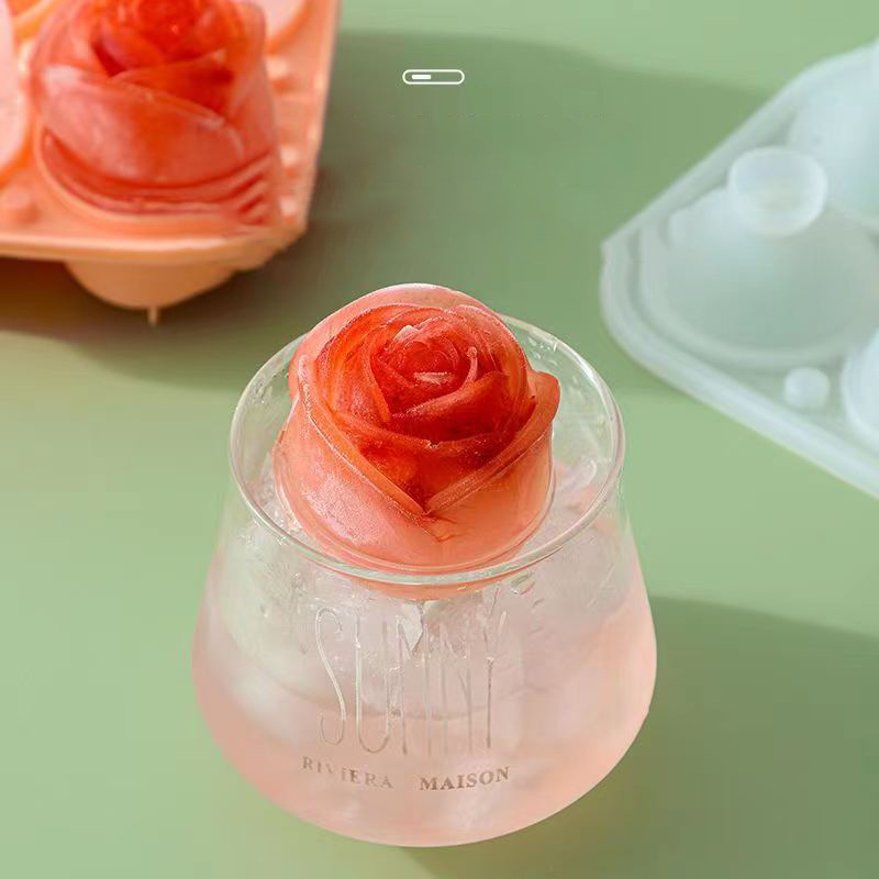 3D Rose Ice Molds 4 Holes Ice  - Kitchen Gadgets Best のレビューと価格