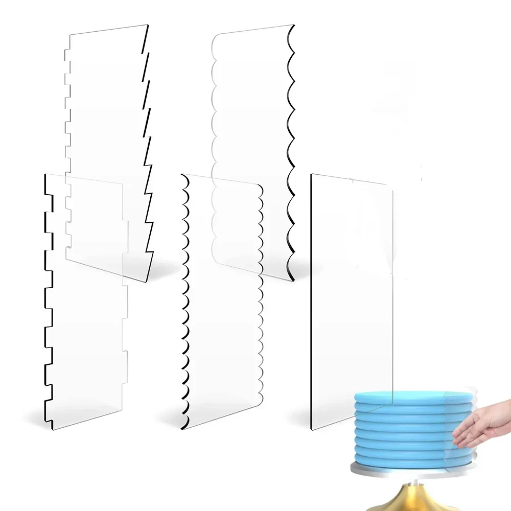 2pcs Acrylic Cake Scraper Set  - Cake Decorating Turntable のレビューと価格