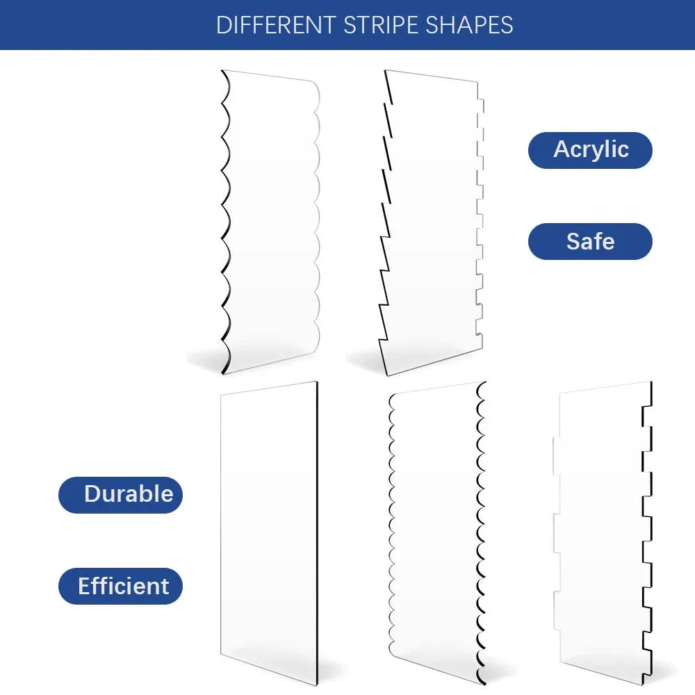 2pcs Acrylic Cake Scraper Set  - Cake Decorating Turntable のレビューと価格
