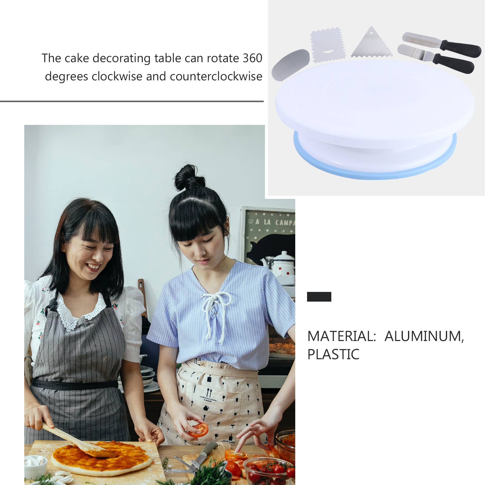 1Set Cake Decorating Accessori - Cake Decorating Turntable のレビューと価格