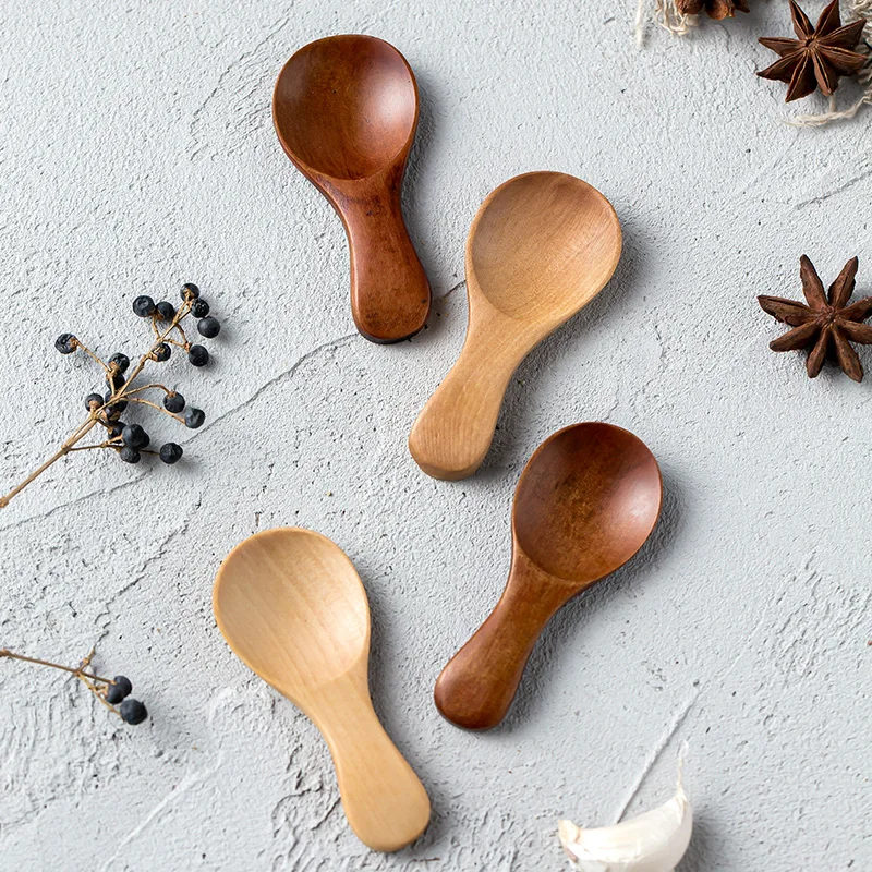 4Pcs Mini Wooden Spoons Small  - Kitchen Gadgets For Kids のレビューと価格