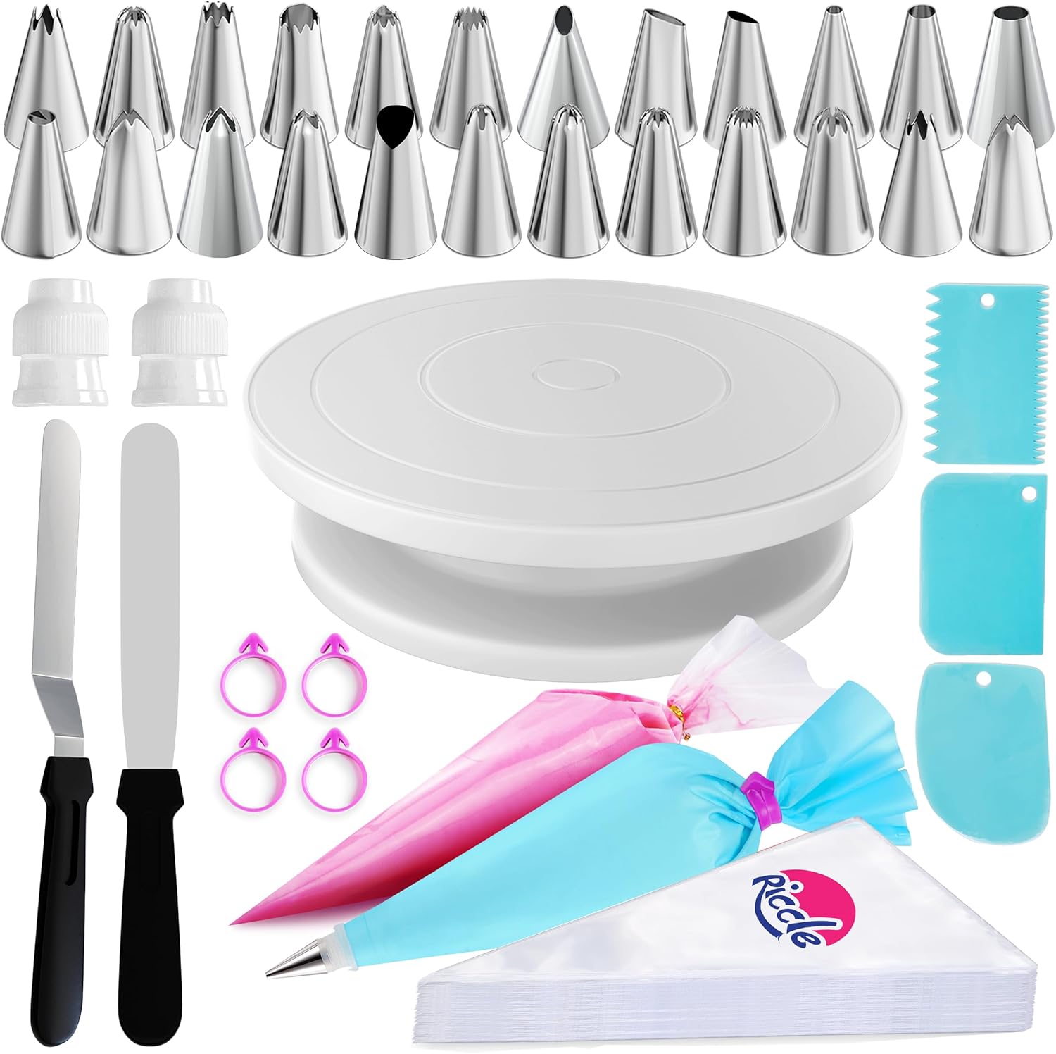 Riccle 88 pcs Cake Decorating  - Cake Decorating Turntable のレビューと価格