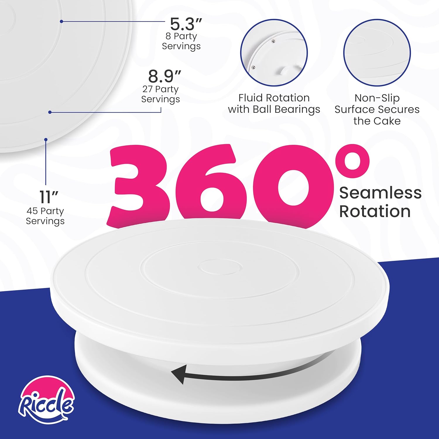 Riccle 88 pcs Cake Decorating  - Cake Decorating Turntable のレビューと価格