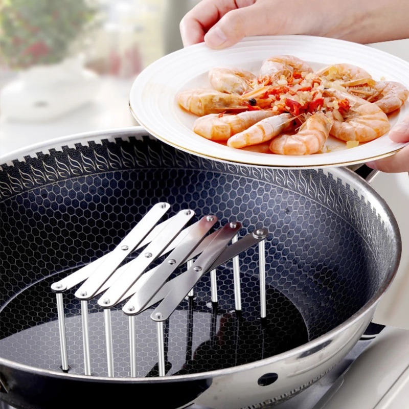 Foldable Stainless Steel Pot L - Kitchen Gadgets Holder のレビューと価格