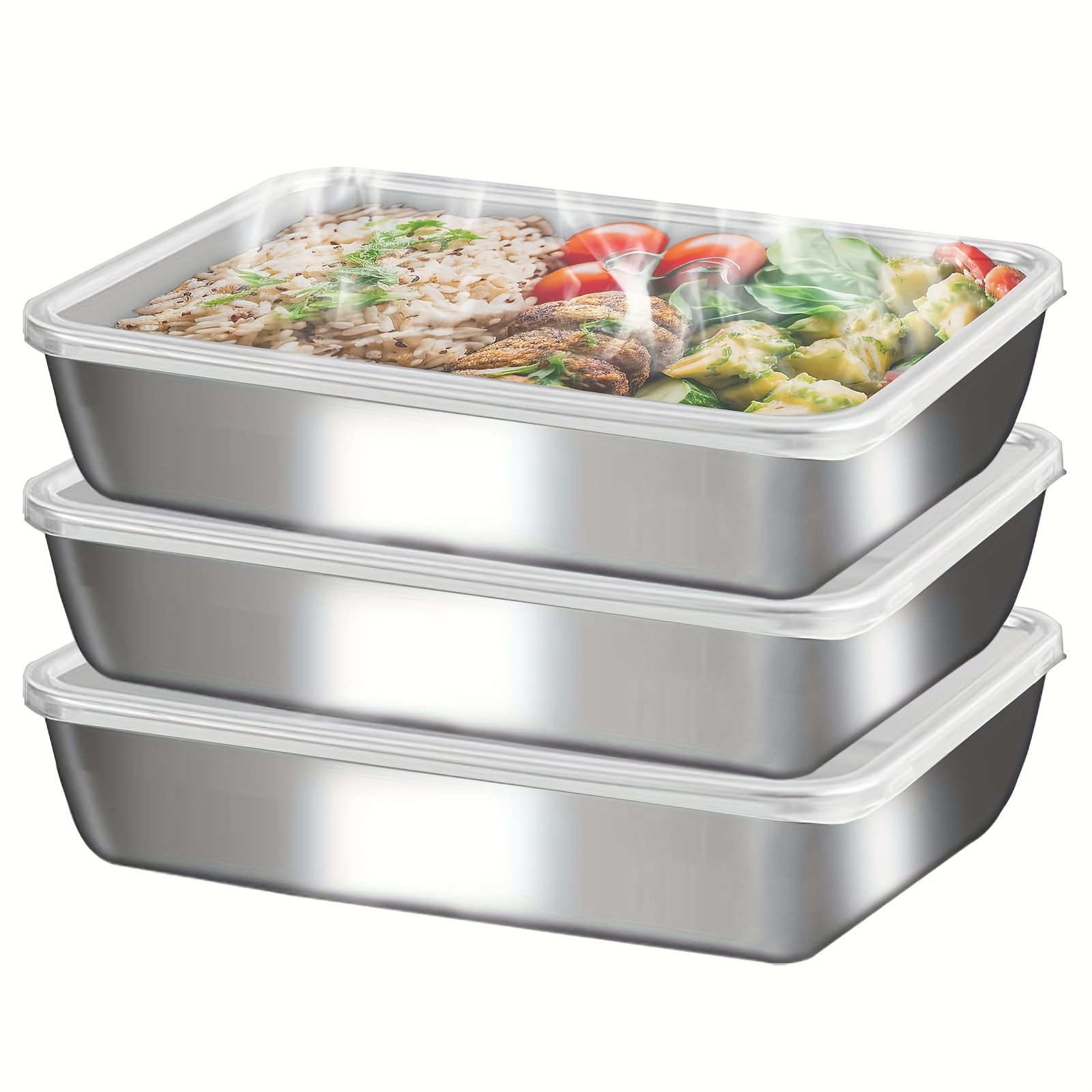 3pcs Stainless Steel Food Cont - Kitchen Gadgets Best のレビューと価格
