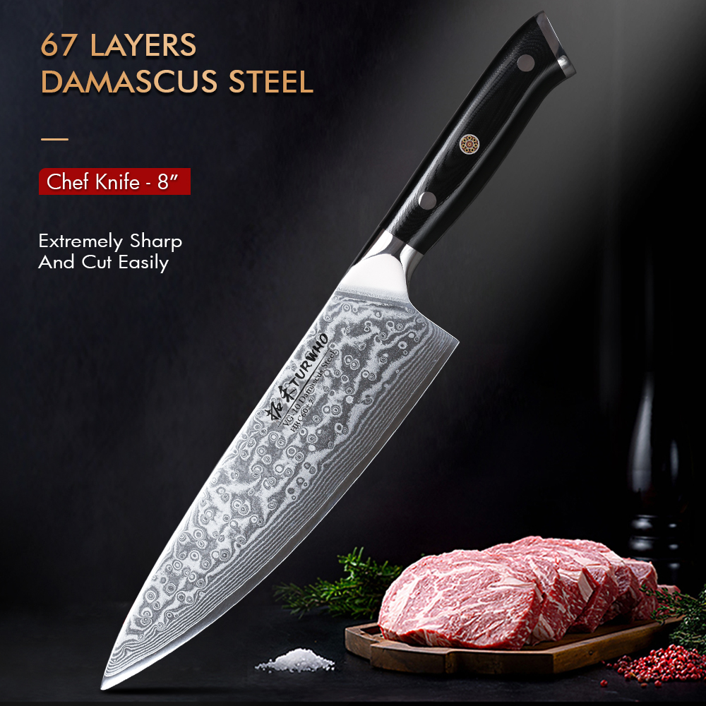 TURWHO 8 Inch Japanese Chef Kn - Kitchen Gadgets Japanese のレビューと価格