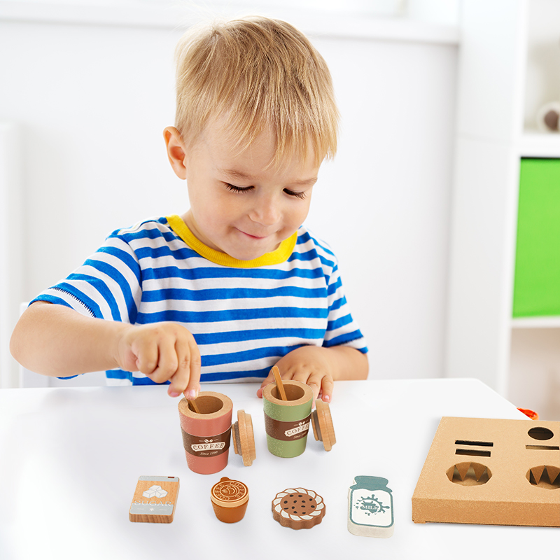 Kids Wooden Coffee Toy Set Tod - Kitchen Gadgets For Kids のレビューと価格