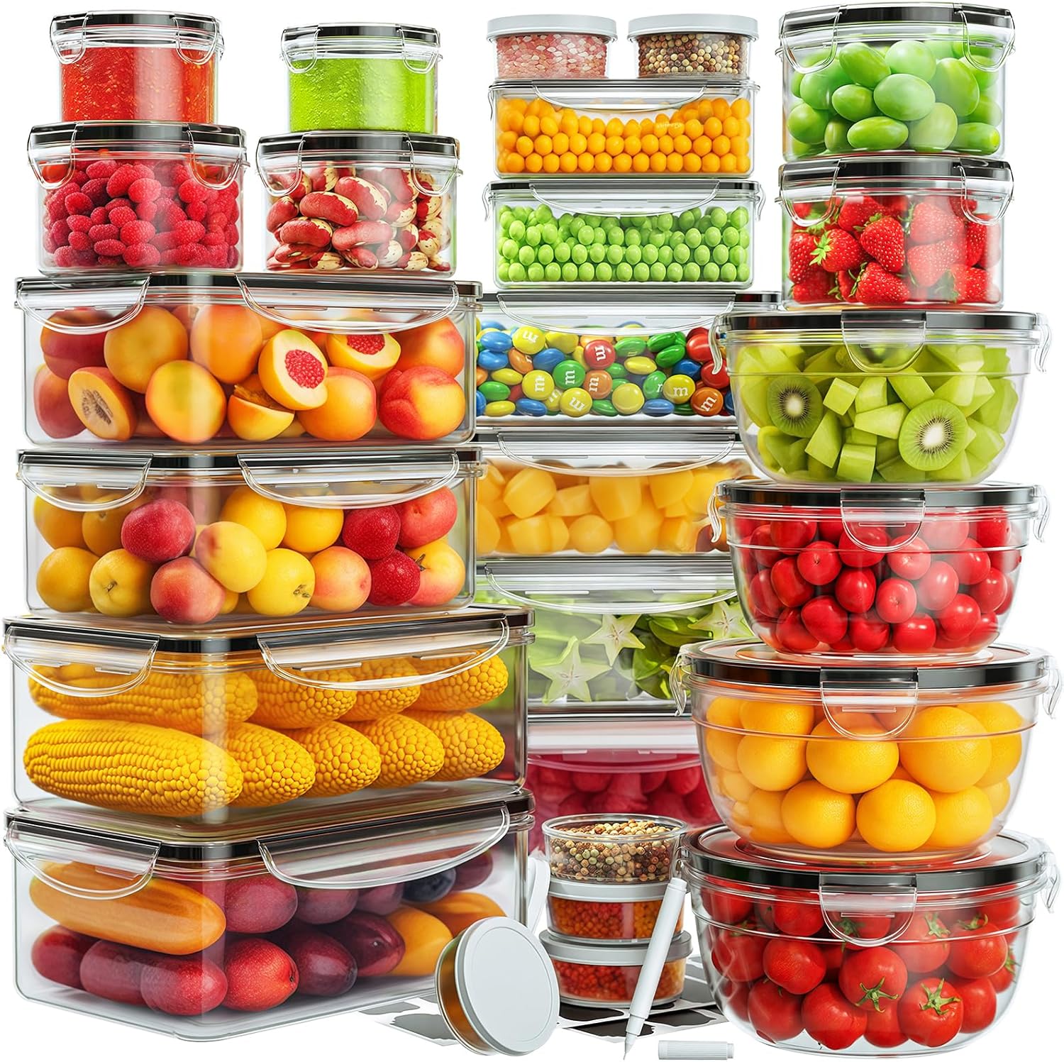 52 PCS Food Storage Containers - Food Storage Containers のレビューと価格