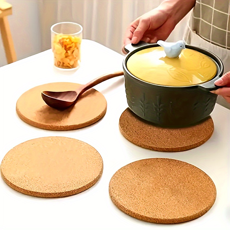 4Pcs Cork Pot Mat Heat Resista - Kitchen Gadgets In Japan のレビューと価格