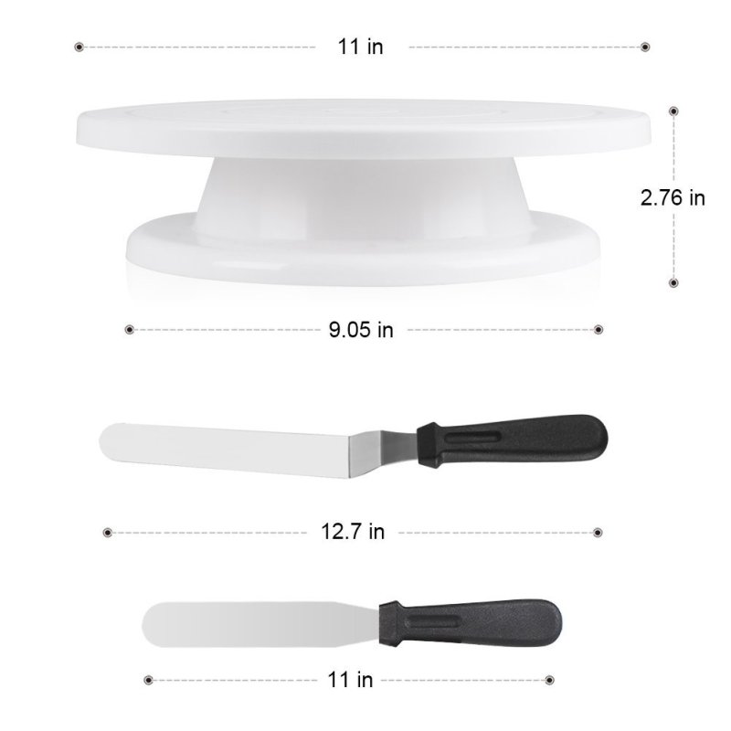 Cake Turntable Set Icing Smoot - Cake Decorating Turntable のレビューと価格
