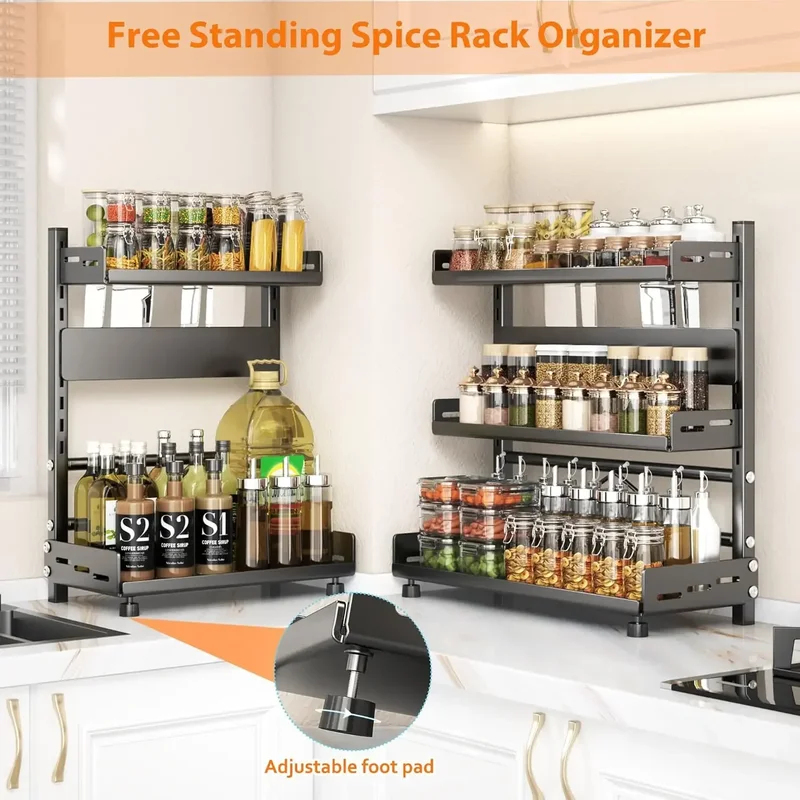 3-Tier Spice Storage Rack for  - Kitchen Gadgets Holder のレビューと価格
