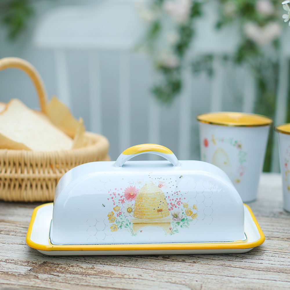 Menschy Enamel Butter Dish Che - Kitchen Gadgets Best のレビューと価格