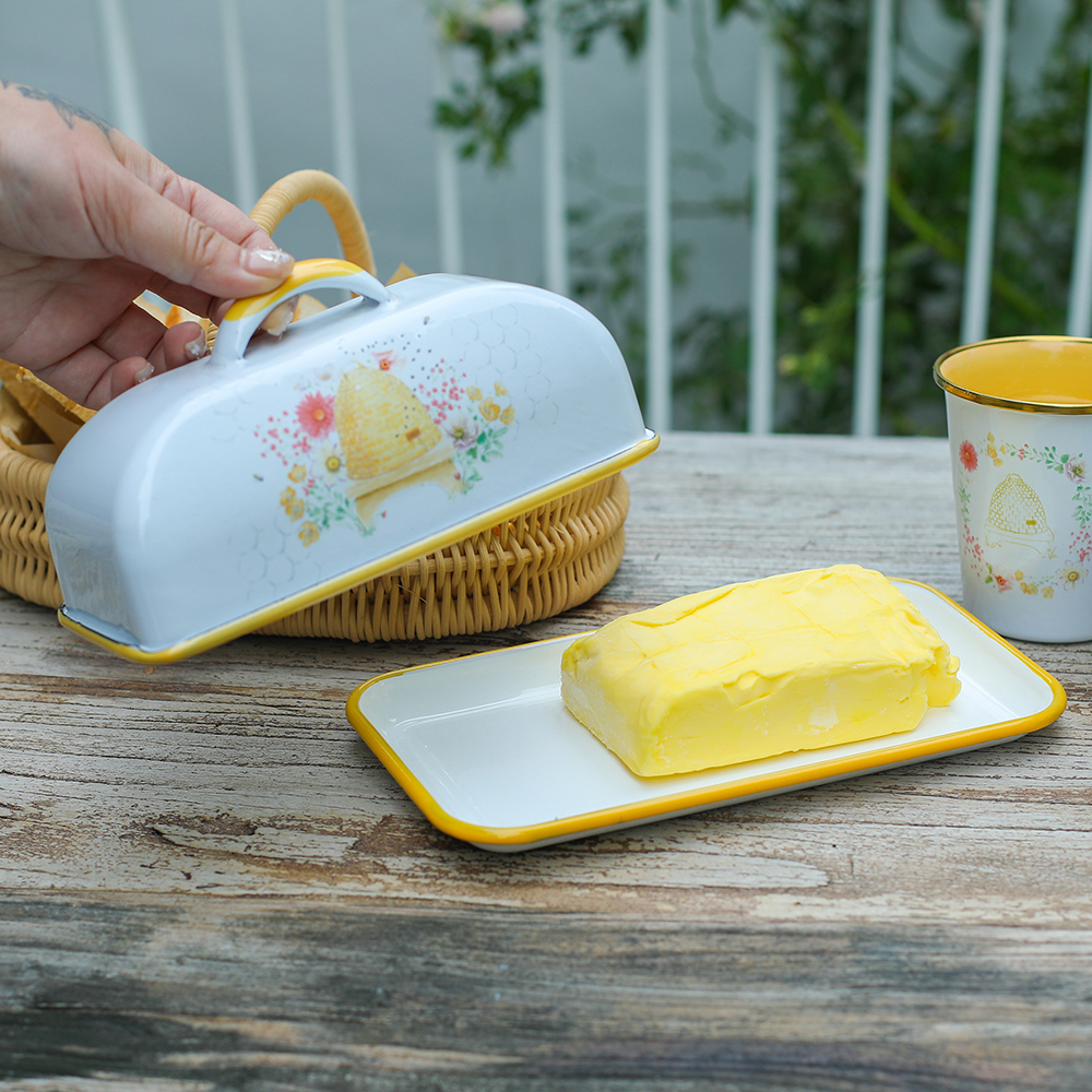 Menschy Enamel Butter Dish Che - Kitchen Gadgets Best のレビューと価格
