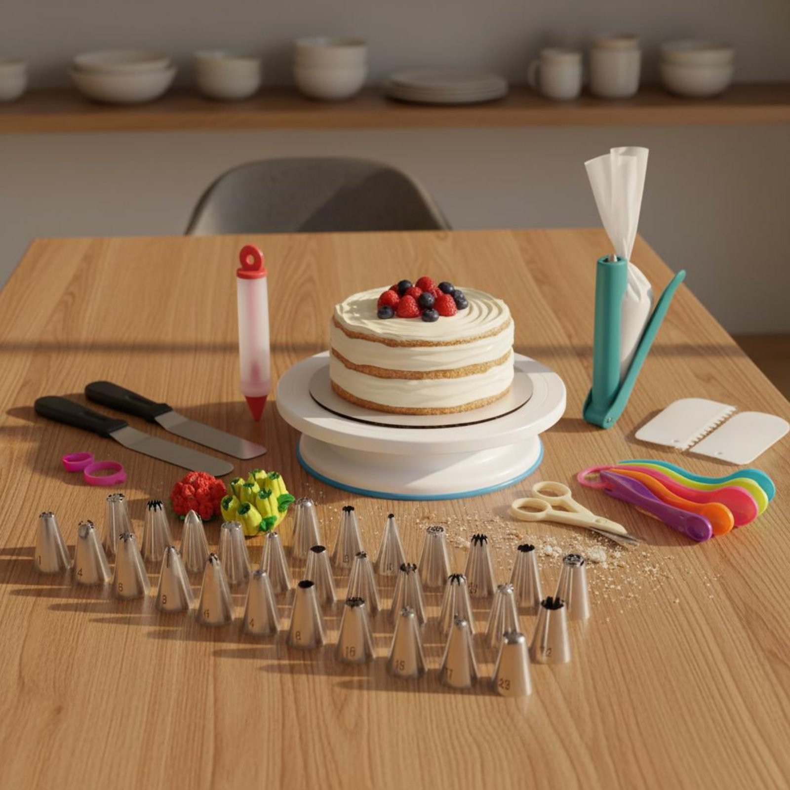 356 Pieces Cake Decorating Kit - Cake Decorating Turntable のレビューと価格