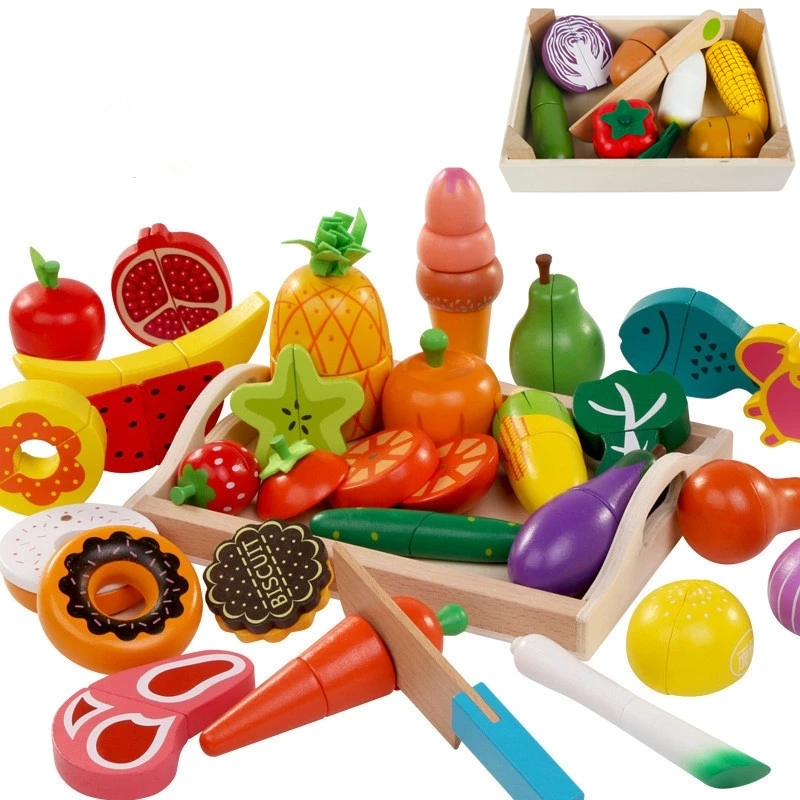 DIY Cute Wooden Cutting Fruit  - Kitchen Gadgets For Kids のレビューと価格