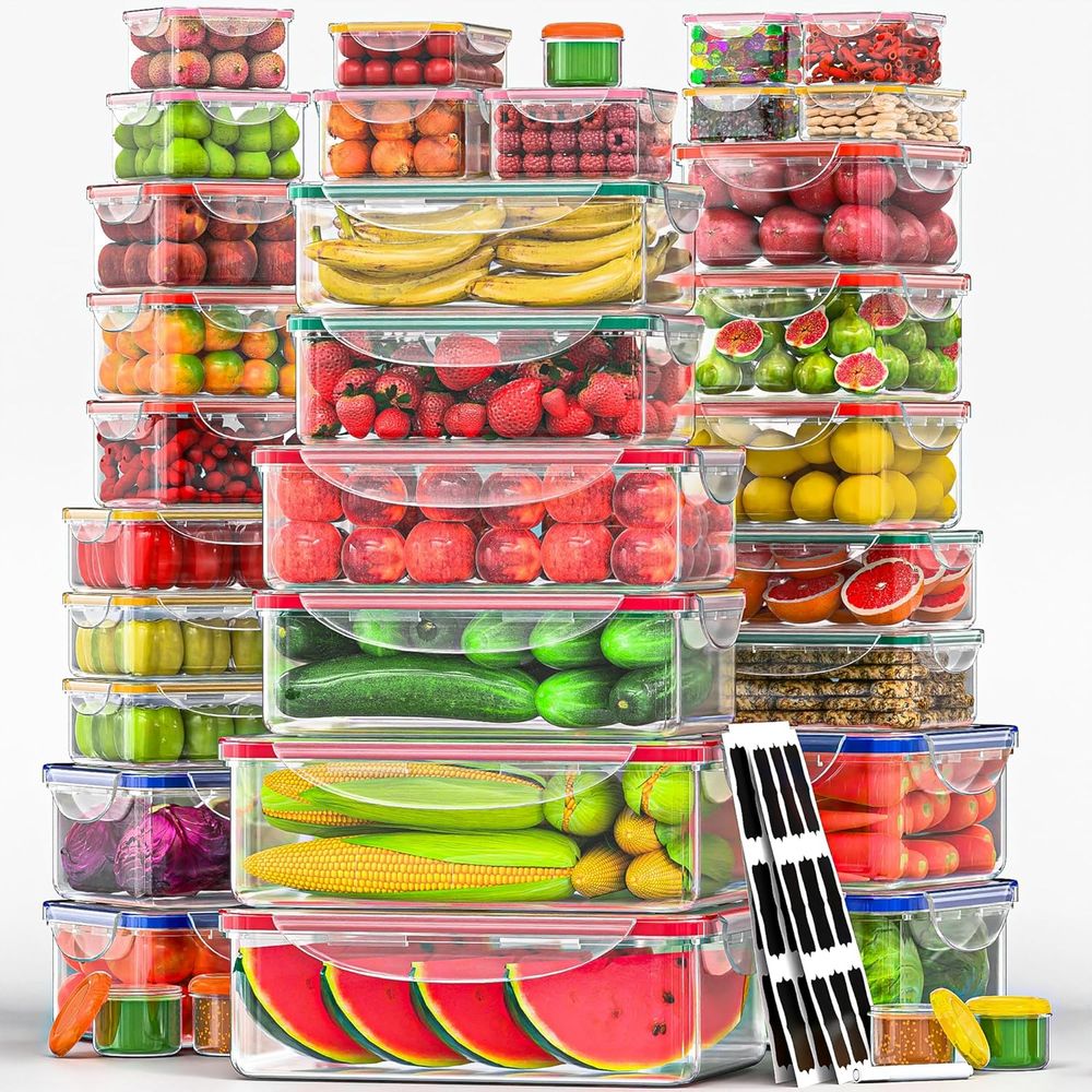70 Pcs Large Food Storage Cont - Food Storage Containers のレビューと価格